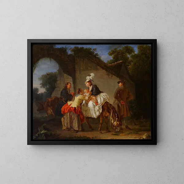 Addio alla balia - Étienne Aubry — quadro incorniciato alla parete