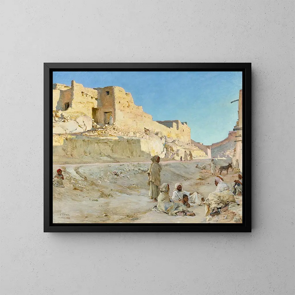 Repos à l'ombre de Bou Sada - Étienne Dinet — quadro incorniciato alla parete