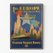 Poster vintage 'To Europe The American Way' United States Lines
