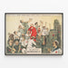 Poster satirico sovietico « Alla vittima dell’Internazionale » — quadro incorniciato alla parete