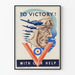 Poster vintage di propaganda aerea « Alla vittoria con il nostro aiuto »