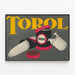 Poster vintage Torol maglia in lana — quadro incorniciato alla parete