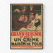 Poster vintage teatro Grand Guignol - Un crimine in una casa di pazzi