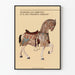 Poster decorativo murale di arte folcloristica americana con cavallo scolpito
