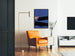 Poster Astratto Opera d'Arte Geometrica Blu e Nero
