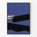 Poster Astratto Opera d'Arte Geometrica Blu e Nero