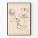 Poster vintage di acrobati trapezisti e palloni
