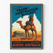 Poster vintage viaggio in treno attraverso l’Australia