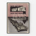Poster vintage militare, rottami metallici e carri armati