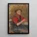 Portrait d'une jeune femme en pull rouge - Ludovit Pitthordt — quadro incorniciato alla parete