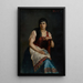 Portrait d'une femme assise avec un masque - Ludovit Pitthordt — quadro incorniciato alla parete