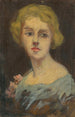 Portrait d'une femme en robe bleu ciel - Ludovit Pitthordt — vista dell’opera