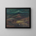 Paesaggio con processione - Ludovit Varga — quadro incorniciato alla parete