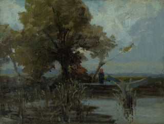Tempesta sul lago - Ludovit Ordok — vista dell’opera