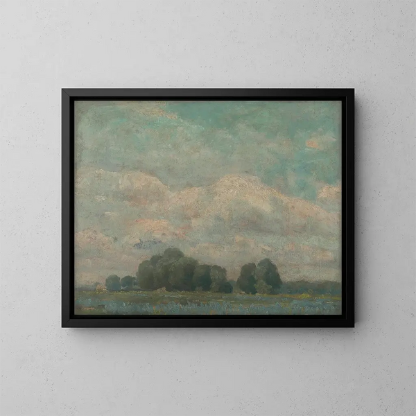 Prairie con alberi folti - Ludovit Ordok — quadro incorniciato alla parete
