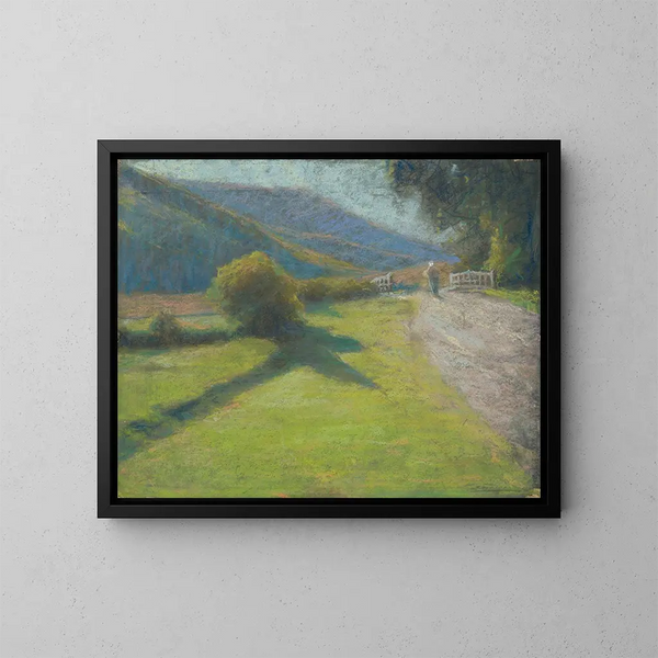 Strada ai margini della foresta - Ludovit Ordok — quadro incorniciato alla parete