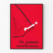 Poster Rosso Un Potente Acceleratore Stile Retrò