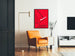 Poster Rosso Un Potente Acceleratore Stile Retrò