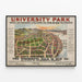Poster vintage University Park - Pianta dei 300 siti residenziali ad Allegheny — quadro incorniciato alla parete