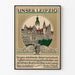 Poster vintage di architettura e natura di Lipsia