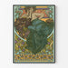 Poster Art Nouveau Donna e Orso - Decorazione Murale Elegante