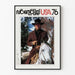 Poster vintage USA 76 con cavaliere e cavallo bianco
