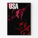 Poster jazz USA con musicisti in luce rossa