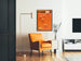 Poster vintage USA 58 grafica rétro arancione