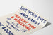 Poster vintage Use Your Eyes and Ears per prevenzione incendi