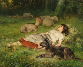 Bergère endormie - Évariste Carpentier — vista dell’opera