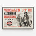 Poster storica Verhalen uit de Algemeene Geschiedenis di Jac. M. Vos — quadro incorniciato alla parete