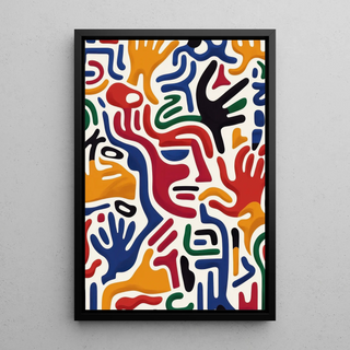 Manifesto Pop Art - Movimento delle Mani