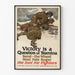 Poster vintage militare « La vittoria è una questione di resistenza »