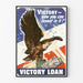 Poster vintage Victory Loan - Aquila e banconote