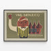 Poster vintage vini Menjucq tradizione qualità — quadro incorniciato alla parete