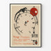 Poster Viaggio Circolare design treno e orologio