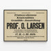 Poster di esposizione d'arte Prof. O. Larsen 1929 — quadro incorniciato alla parete
