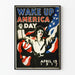 Poster vintage americana Wake Up America Day 1917