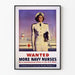 Poster vintage di reclutamento infermiere della marina americana