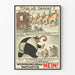 Poster vintage tedesco sul alloggio e sull'iniziativa di costruzione