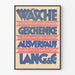 Poster pubblicitario vintage Wasche regali svendita Lang & Cie
