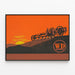 Poster decorativo trattore al tramonto — quadro incorniciato alla parete