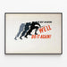 Poster di propaganda militare vintage We Beat 'Em Before — quadro incorniciato alla parete