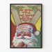 Poster vintage di Natale con Babbo Natale per decorazione murale festiva