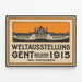 Poster vintage Esposizione universale Gand 1913 Belgio — quadro incorniciato alla parete