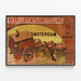 Poster antica esposizione universale Amsterdam 1895 — quadro incorniciato alla parete
