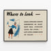 Poster retrò Where to Look - Decorazione murale vintage — quadro incorniciato alla parete