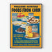 Poster vintage alimentazione sana a base di mais