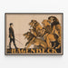 Poster vintage Wilhelm Hagenbeck e i leoni ruggenti — quadro incorniciato alla parete