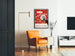 Poster murale vintage contro la discriminazione rosso e bianco